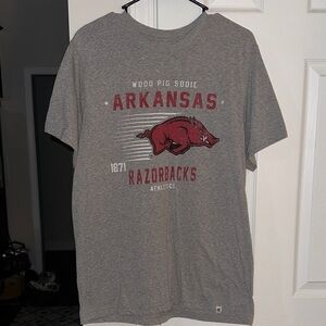 Colosseum Gray Arkansas Razorbacks Short Sleeve Tee